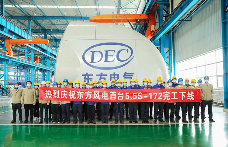 開啟“6MW時代”！國內(nèi)陸上單機容量最大風(fēng)電機組下線
